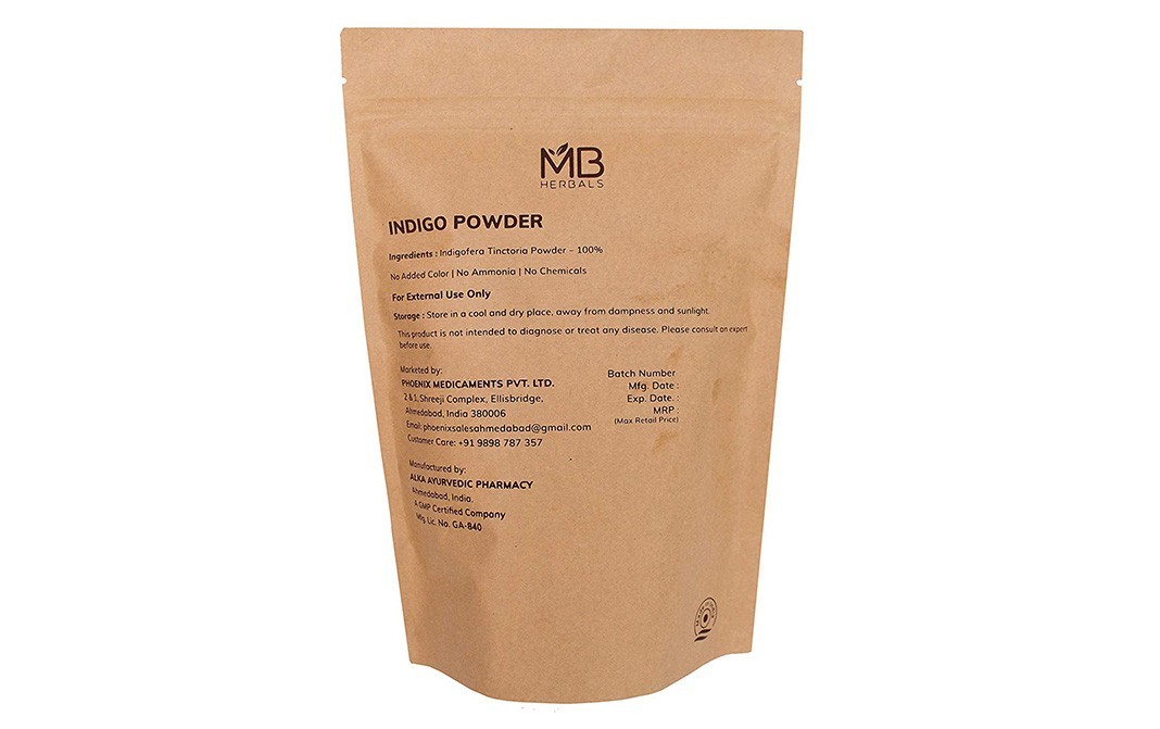 MB Herbals Indigo Powder Indigofera tinctoria   Pack  227 grams